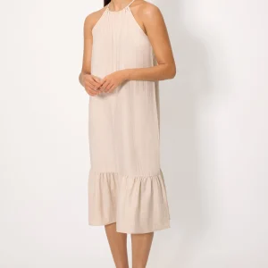 Abito lungo dritto in lino