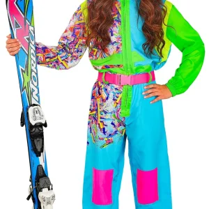 Costume da Sciatore Blu e Verde Neon Bambino