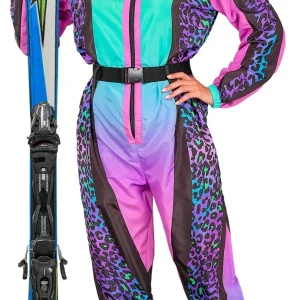 Costume da Sciatrice Leopardo Multicolore per Donna