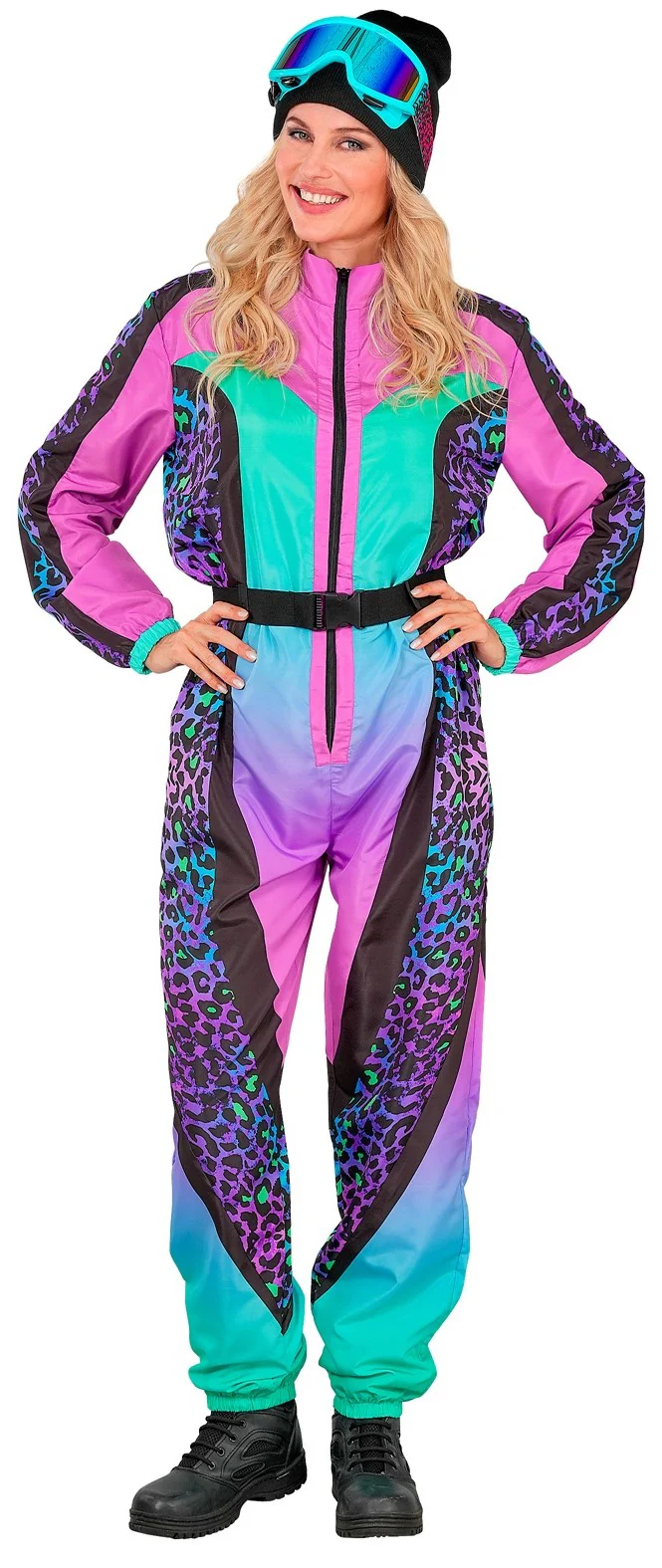 Costume da Sciatrice Leopardo Multicolore per Donna - immagine 5