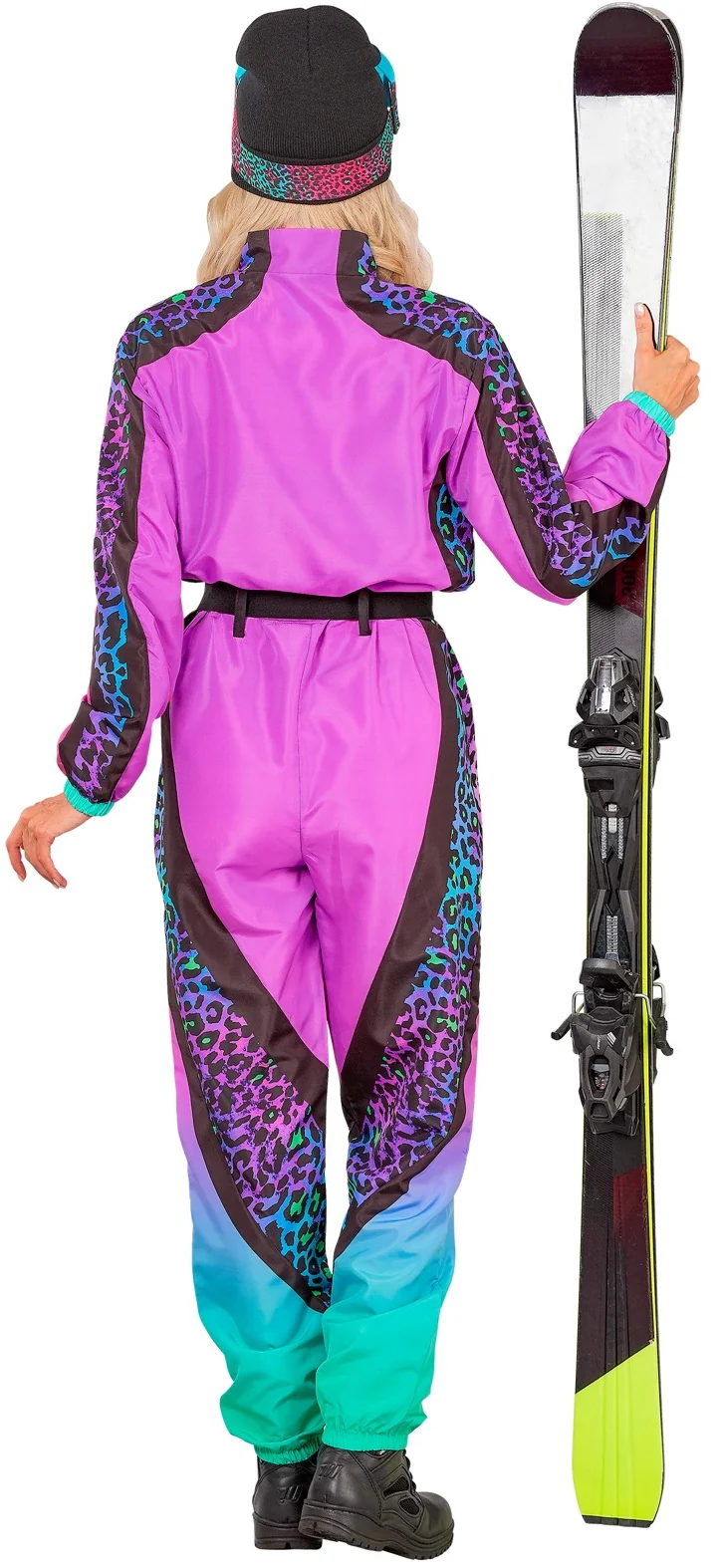 Costume da Sciatrice Leopardo Multicolore per Donna - immagine 3