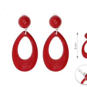 Orecchini da Flamenca Rossi Ovali