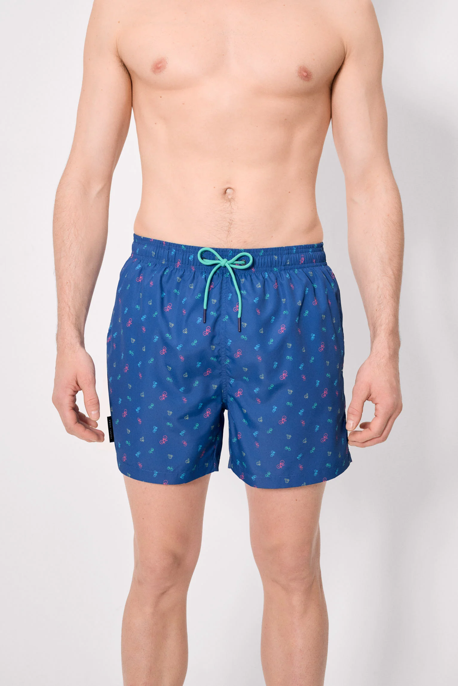 Costume da bagno intero con stampa di bicicletta blu - immagine 2