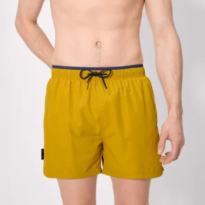 Costume da bagno intero con dettaglio in vita color senape