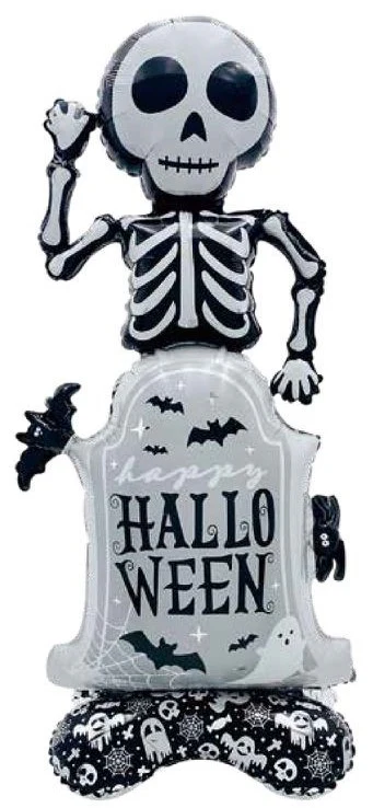 Globo di Scheletro e Lapide per Decorazione