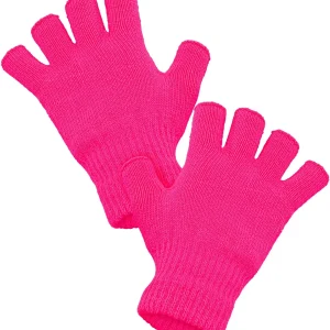 Guanti senza Dita Caldi Rosa Neon