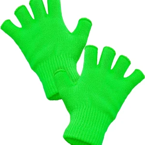 Guanti senza Dita Caldi Verde Neon
