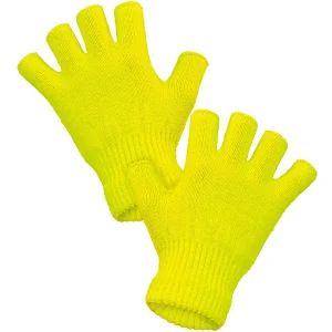 Guanti senza Dita Caldi Giallo Neon