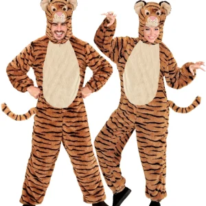 Costume da Tigre di Peluche Morbido per Adulto