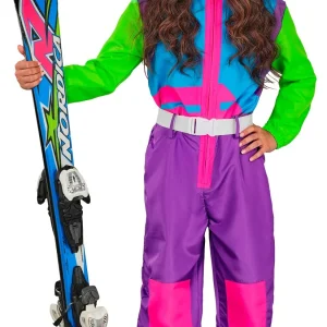 Costume da Snowboarder Anni 80 Neon Bambino