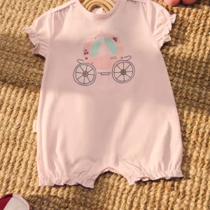 Tutina per neonato con maniche corte e carrozzina