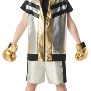 Costume da Pugile Argento Bambino