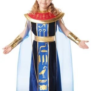 Costume di Faraona Egiziana Elegante Blu per Bambina