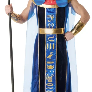 Costume da Faraone Egiziano Elegante Blu per Uomo