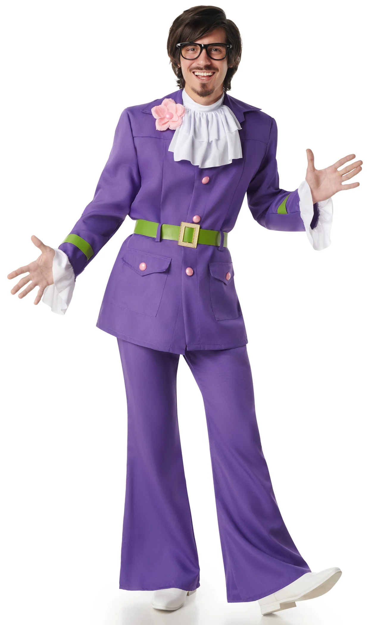 Costume di Austin Powers Anni 70 Lilla per Uomo
