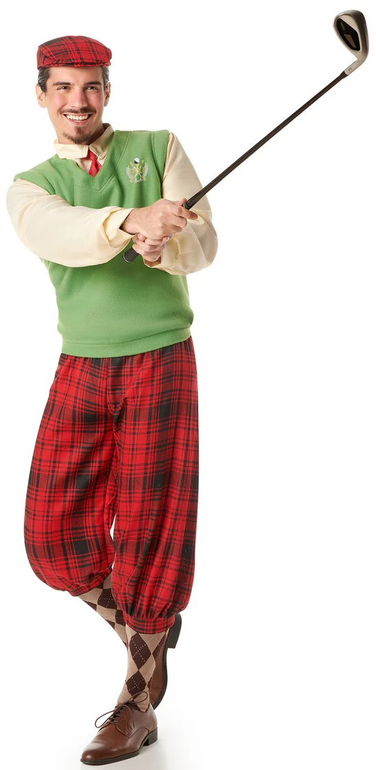 Costume da Giocatore di Golf Classico per Uomo