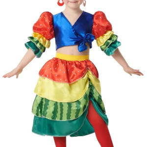 Costume da Rumbera Multicolor per Bambina