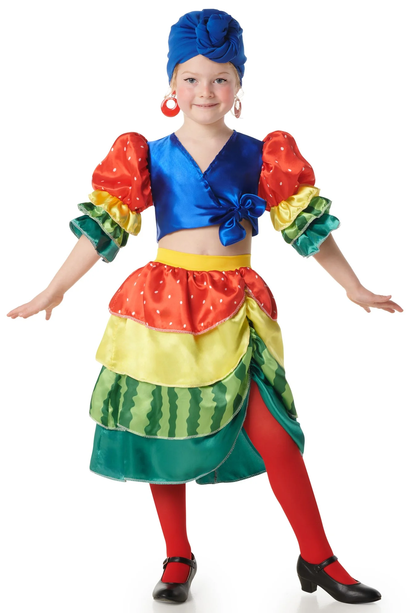 Costume da Rumbera Multicolor per Bambina - immagine 2