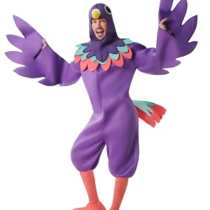 Costume di Uccello Pappagallo Viola per Adulto