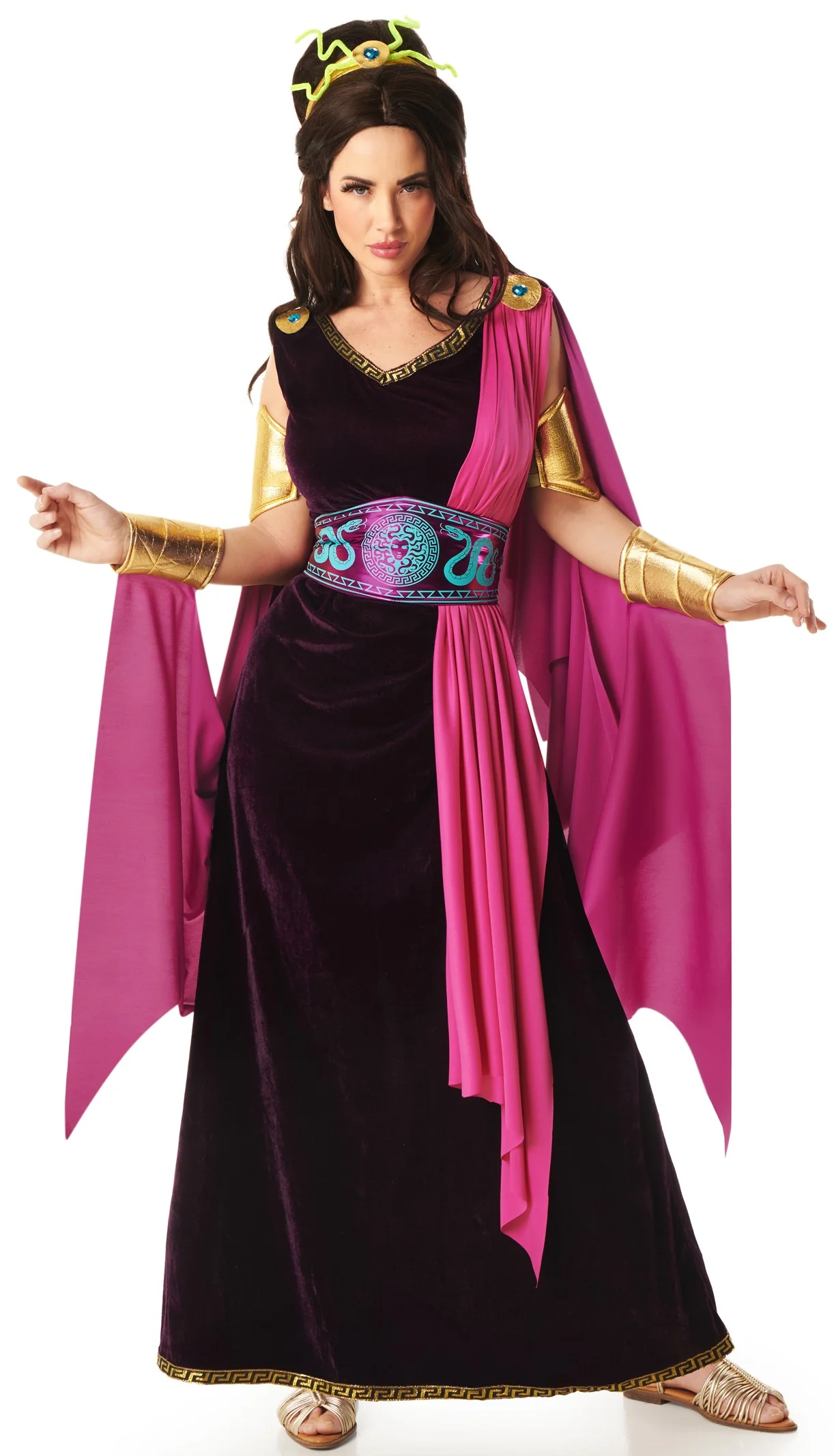 Costume da Principessa Greca Medusa con Mantello per Donna - immagine 2