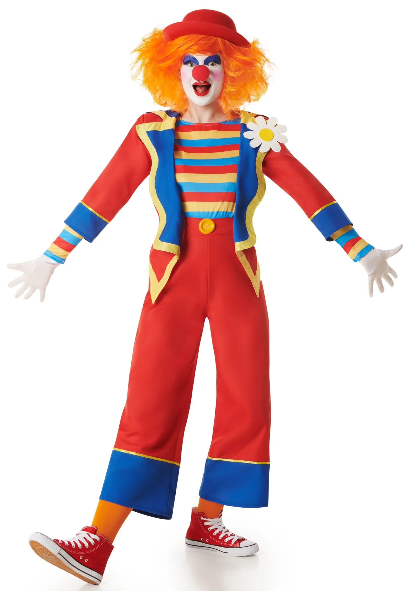 Costume da Clown Multicolore con Giacca per Donna - immagine 2