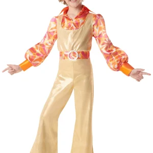 Costume Disco Anni 70 Dorato per Bambino