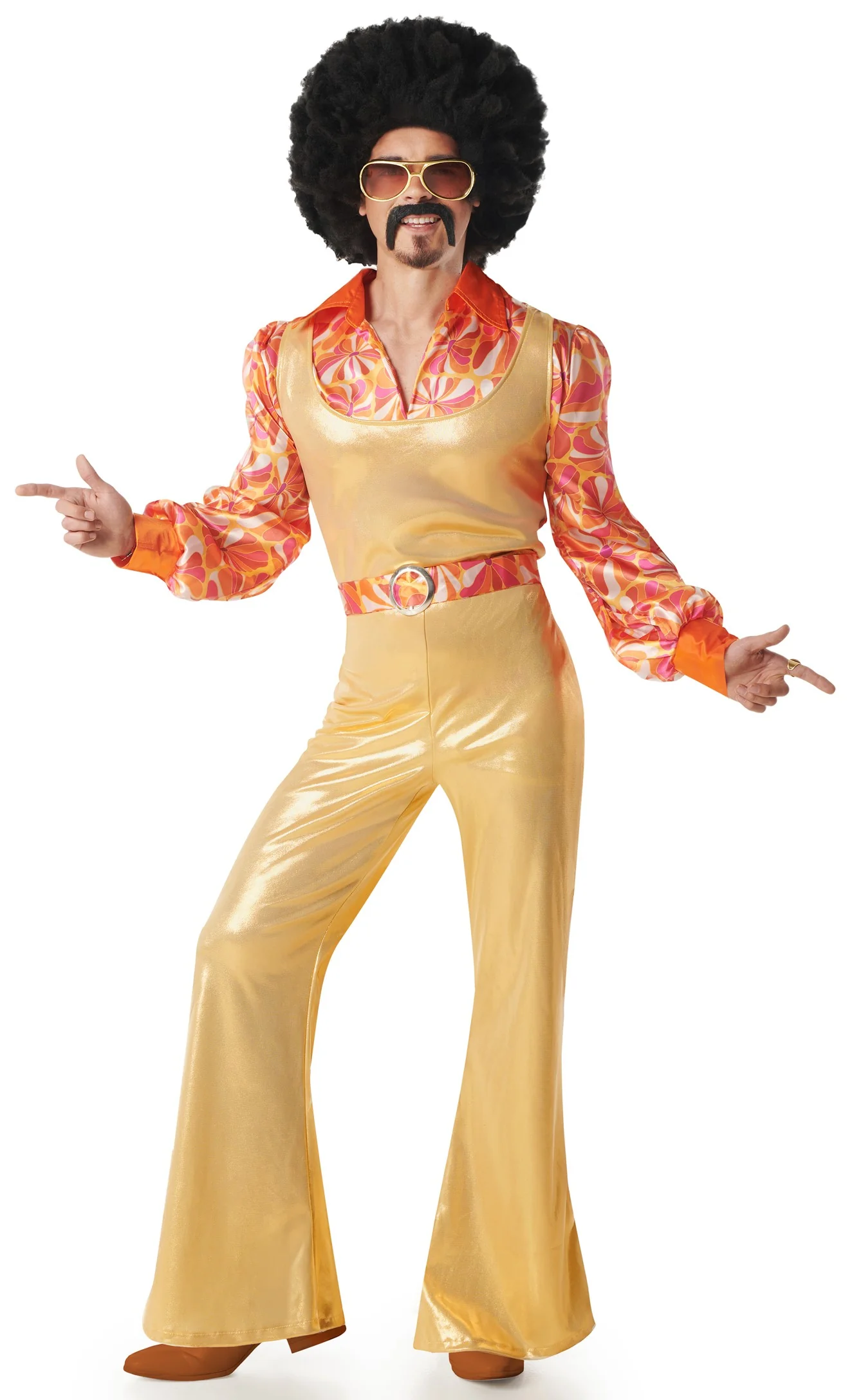 Costume Disco Anni 70 Dorato per Uomo