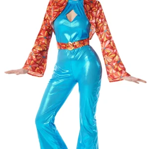 Costume Disco Anni 70 Blu per Donna