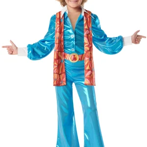 Costume Disco Anni 70 Blu per Bambino