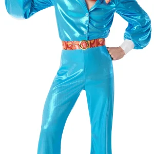 Costume Disco Anni 70 Blu per Uomo