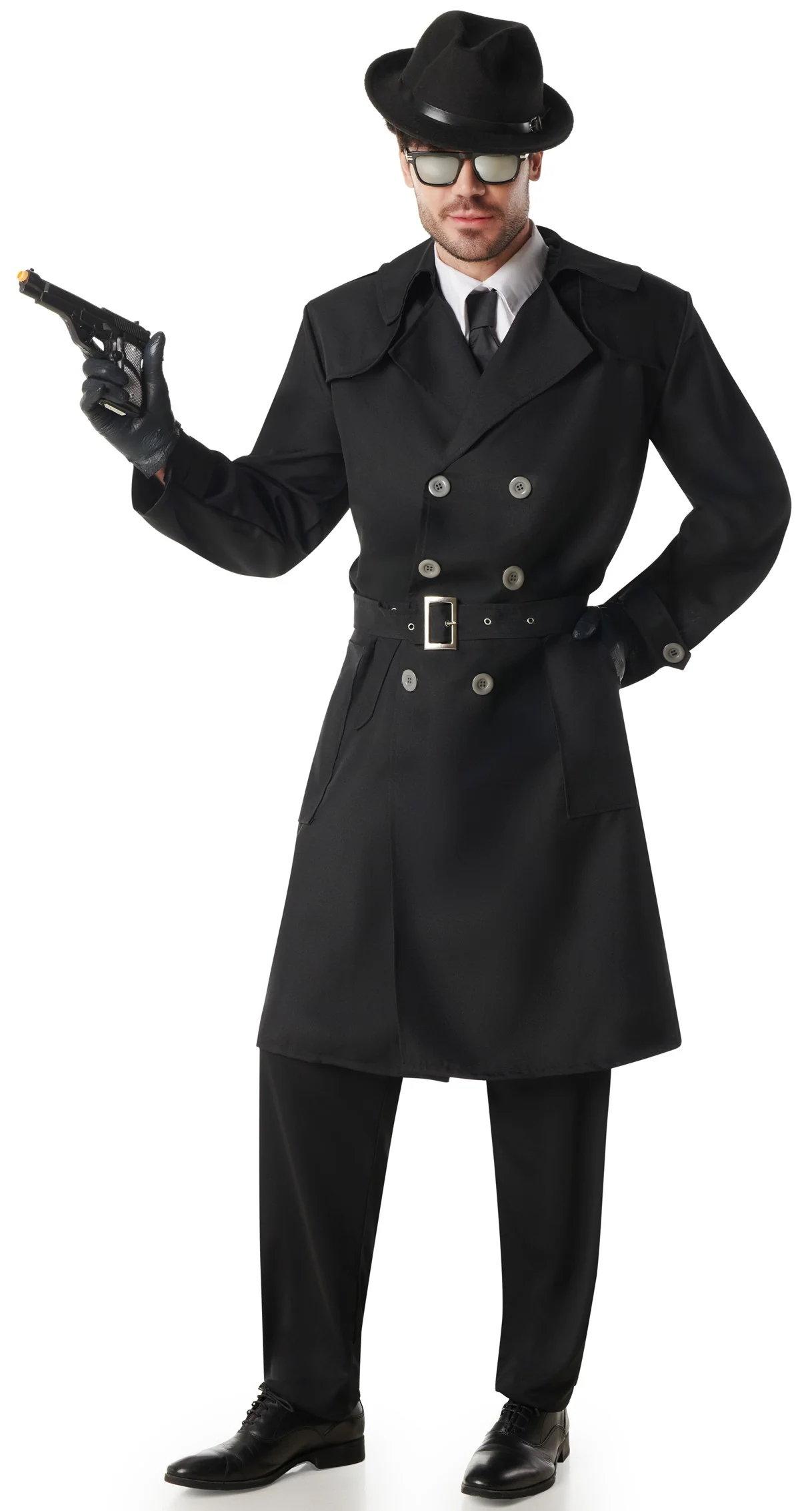 Costume da Detective Spia con Gabardina per Uomo