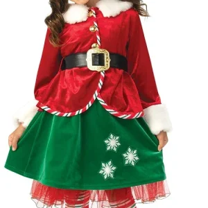 Costume da Elfa Natalizia Elegante per Bambina