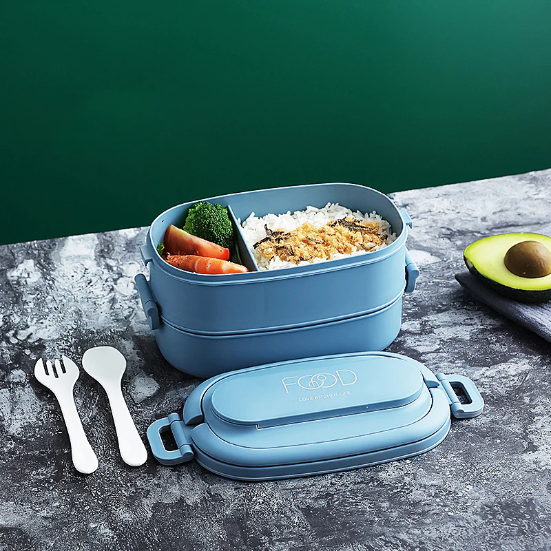 Bento a due piani con accessori - immagine 3