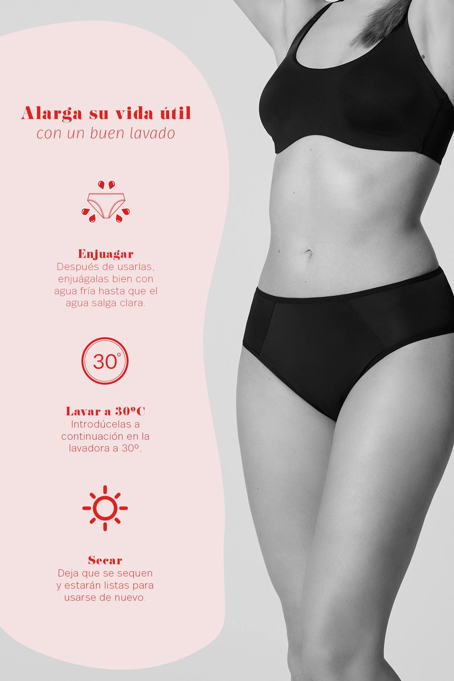 Mini mutandina mestruale nera - immagine 7