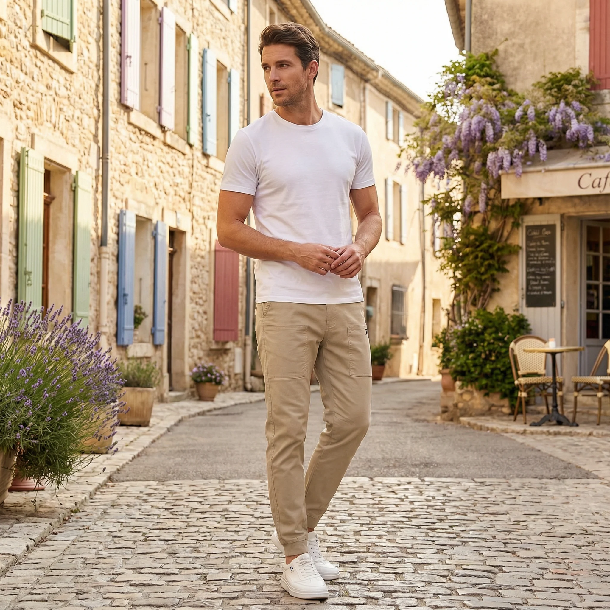 Pantaloni cargo comodi e funzionali con molteplici scomparti - immagine 2