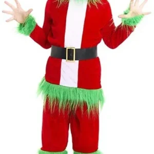 Costume da Grinch con Capelli Verdi per Bambino