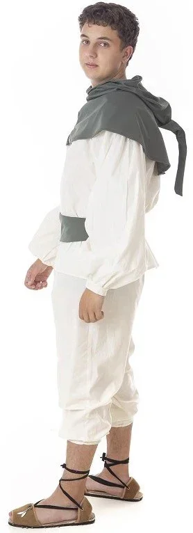 Costume da Panettiere Medievale con Cappuccio per Uomo - immagine 4