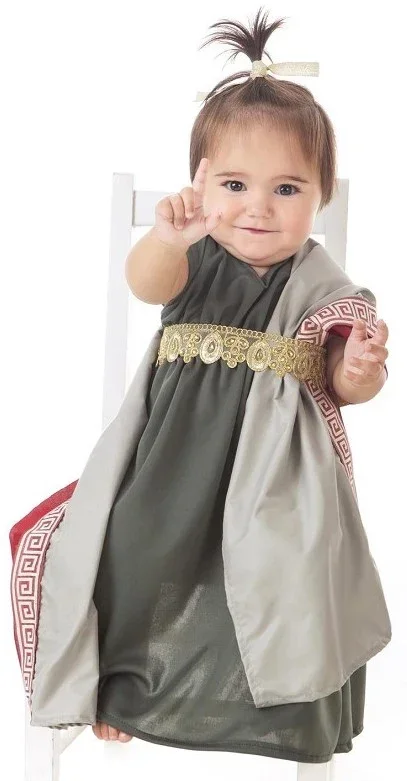 Costume da Dama Romana Bambina - immagine 3