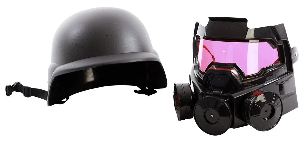 Casco Nero con Maschera a Gas - immagine 4