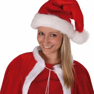 Cappello di Babbo Natale in Peluche per Adulto