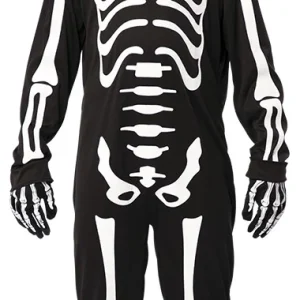 Costume da Scheletro Fluorescente con Cappuccio per Bambino