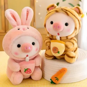 Peluche maialino Bubble Tea Kawaii