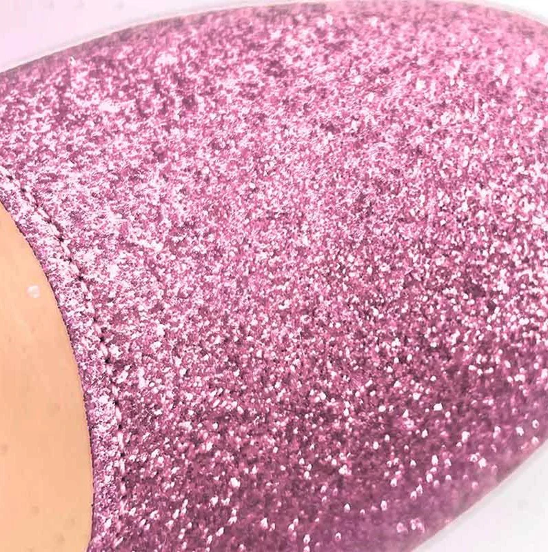 Scarpe con tacco rosa con glitter per bambina - immagine 6