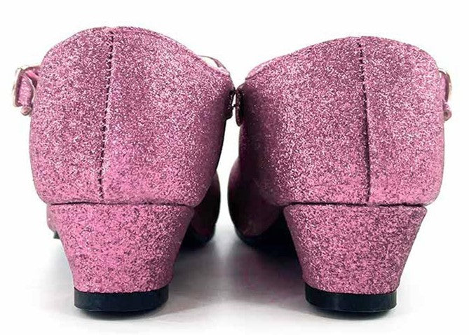 Scarpe con tacco rosa con glitter per bambina - immagine 7